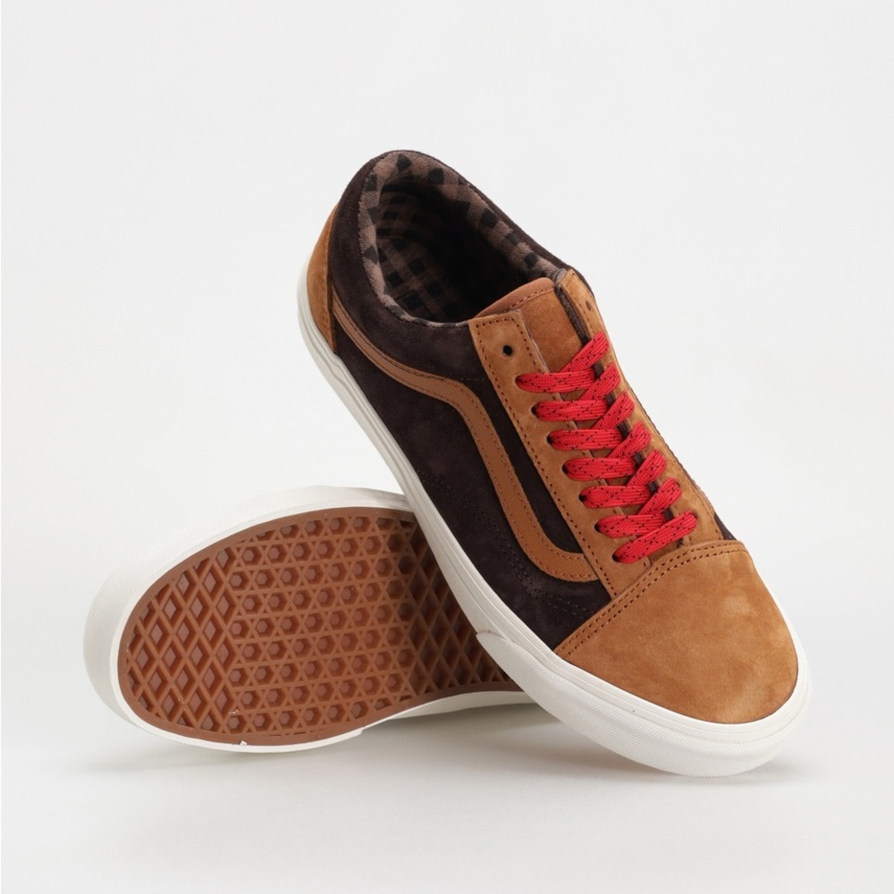 Vans Old Skool Pig Suede Plaid Glazed Ginger Shoes #VN0A2Z42N1Z